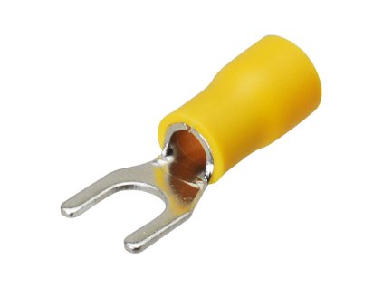 Kabelová vidlička Ø 6,2 mm izolovaná - žlutá