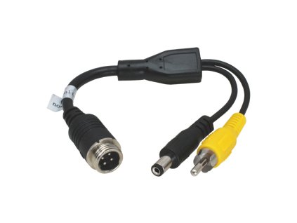 Adaptér 4pin (samec) / CINCH (video-samice) / DC