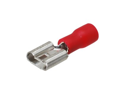 Faston konektor 6,3 mm poloizolovaný červený / samice