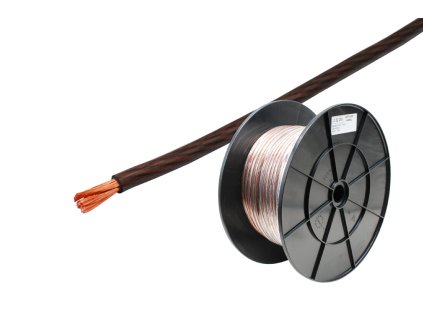 Napájecí kabel 10 mm² / OFC měď - hnědý / 100 m role