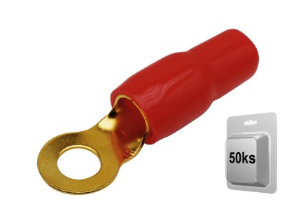 Oko pro 20 mm² kabel / 8,4 mm otvor / 16,5 mm šířka / červené - 50 ks