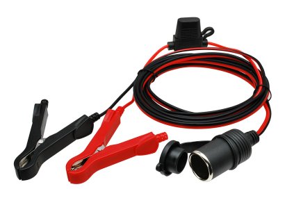 CL prodlužovací kabel s pojistkou - bateriové klipy