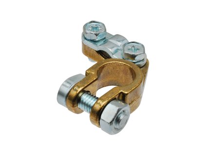 Bateriová svorka HD (-) mosaz / ocel