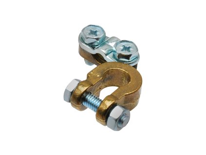 Bateriová svorka Japan (-) mosaz / ocel