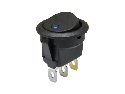 Kolébkový spínač 20 mm s LED indikací - modrá