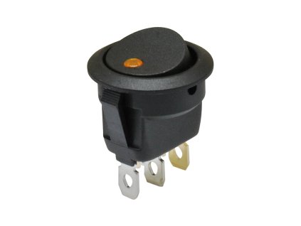 Kolébkový spínač 20 mm s LED indikací - oranžová