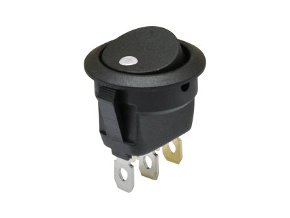 Kolébkový spínač 20 mm s LED indikací - bílá