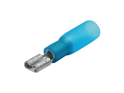 Faston konektor 4,8 mm - samice / kabel 1,5-2,5 mm - smršť. izolace / poloizolovaný