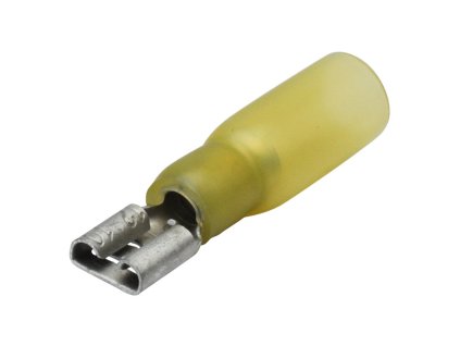 Faston konektor 6,3 mm - samice / kabel 4-6 mm - smršť. izolace / poloizolovaný