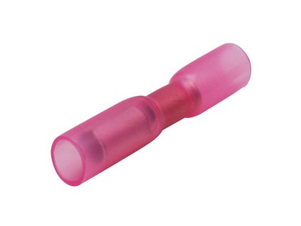 Faston kruhový ø4 - samice pro kabel 0,5-1,5 mm / smršť. izolace - červený