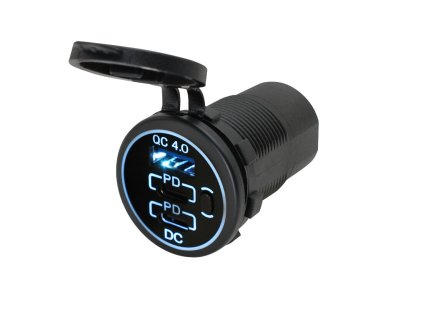 Adaptér 12/24V → 2x USB-C QC4PD + 1x USB-A