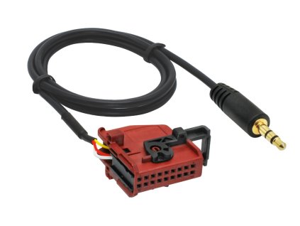 AUX audio vstup pro navigace Seat RNS2 / MFD2 - Jack 3,5 mm / samec