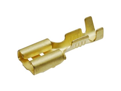 Konektor Faston 6,3 mm / 0,5 mm mezera / 1 - 2,5 mm vodič - mosaz