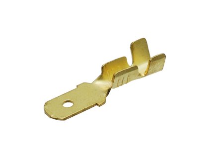 Konektor Faston 4,8 mm - kolík / 0,5 mm síla - mosaz
