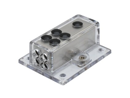 Distribuční blok 1/4 - stříbrný