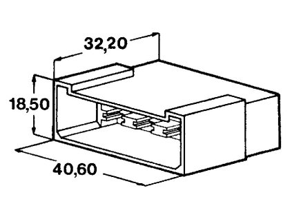 Svorkovnice pro 8 ks konektoru Faston 6,3 mm - samec s jazýčkem