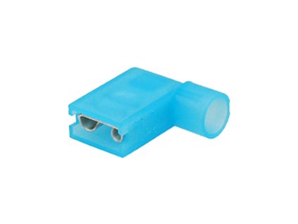 Faston konektor 6,3 mm - úhlový izolovaný - modrý