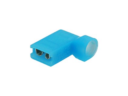 Faston konektor 4,8 mm - úhlový izolovaný - modrý