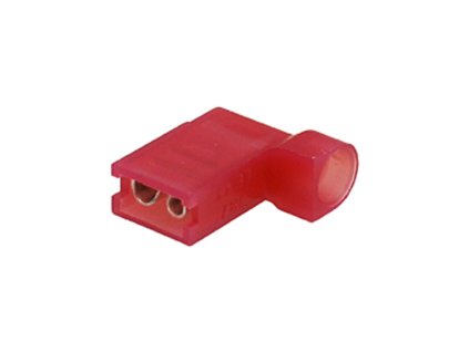 Faston konektor 4,8 mm - úhlový izolovaný - červený