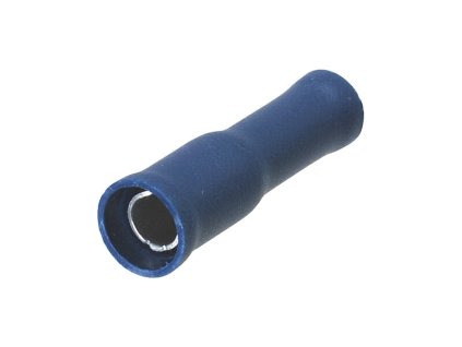 Kruhový konektor Ø 4 mm - izolovaný modrý / samice