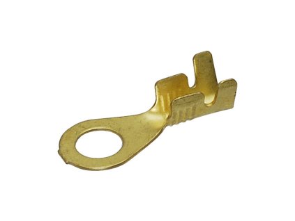 Kabelové oko Ø 5,2 / 8,7 mm z mosazi, vodič 1-2,5 mm