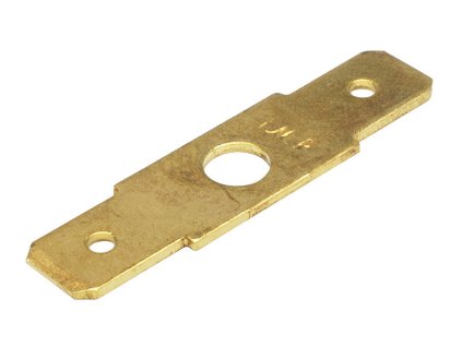 Nýtovací konektor 6,3mm - dvojitý rovný