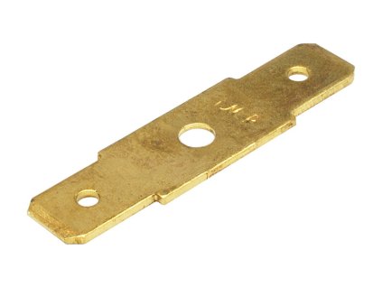 Nýtovací konektor 6,3mm - dvojitý rovný