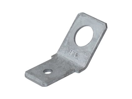 Nýtovací konektor 6,3 mm / 4,2 mm otvor / 45° - cínovaná mosaz