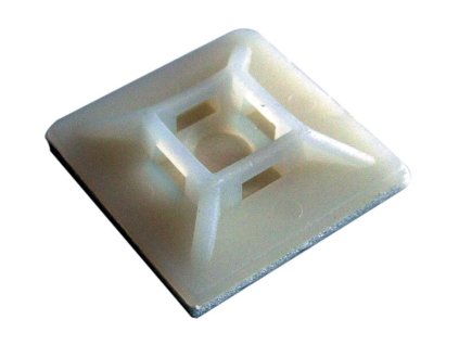 Samolepící příchytka stahovacích pásků - rozměr 19x19 mm