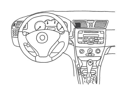 Konzole pro držák mobilního telefonu do Fiat Stilo