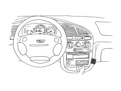 Konzole pro držák mobilního telefonu do Daewoo Lanos