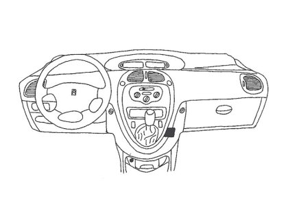 Konzole pro držák mobilního telefonu do Citroen Picasso