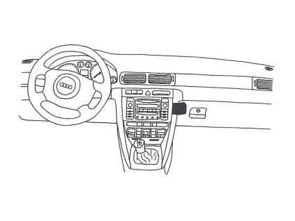 Konzole pro držák mobilního telefonu do Audi A6