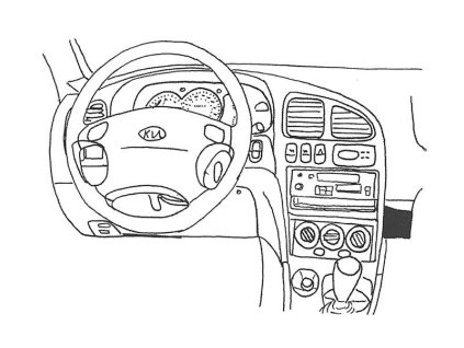 Konzole pro držák mobilního telefonu do Kia Sephia