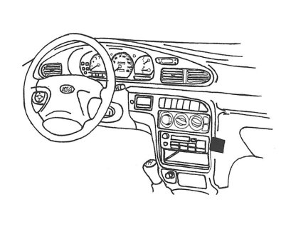 Konzole pro držák mobilního telefonu do Kia Sephia