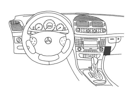 Konzole pro držák mobilního telefonu do Mercedes E-class