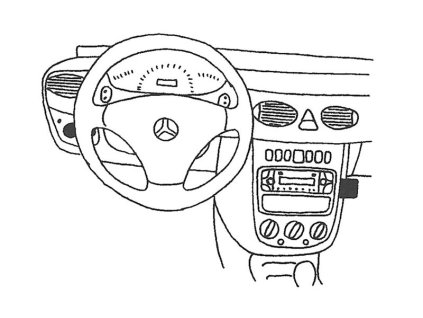 Konzole pro držák mobilního telefonu do Mercedes A-class