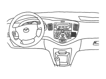 Konzole pro držák mobilního telefonu do Mazda MPV