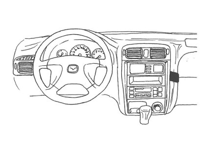 Konzole pro držák mobilního telefonu do Mazda 626