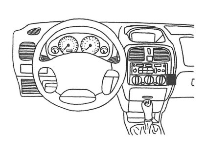 Konzole pro držák mobilního telefonu do Mitsubishi Carisma