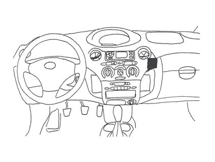 Konzole pro držák mobilního telefonu do Toyota Yaris