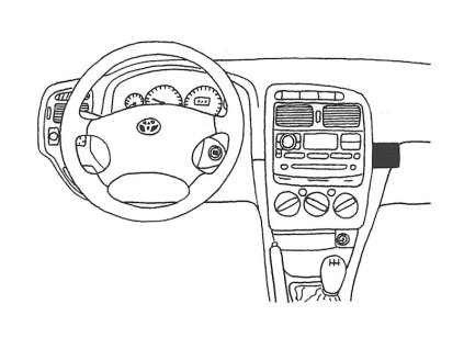 Konzole pro držák mobilního telefonu do Toyota Avensis