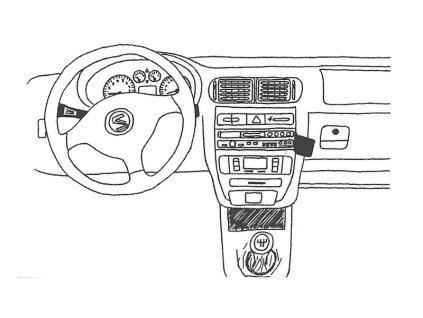 Konzole pro držák mobilního telefonu do Seat Toledo
