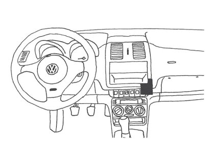 Konzole pro držák mobilního telefonu do VW Lupo