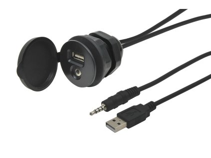 USB / JACK 4pól. zásuvka s kabelem