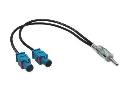 Anténní adaptér 2x FAKRA dělený - samec / DIN samec