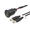 2x USB zásuvka s kabelem