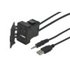 USB + JACK zásuvka s kabelem