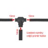 T spojka pro ohebné hadice - husí krky 10x14x10 mm