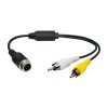 Redukce pro parkovací kameru - 4pin (samec)  / Cinch (samec)